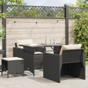 4-piece garden sofa set with black synthetic rattan cushions by vidaXL, Garden sets - Ref: Foro24-366358, Price: 240,25 €, Di...