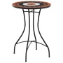 Terracotta and white ceramic mosaic bistro table Ø50x70 cm by vidaXL, Garden tables - Ref: Foro24-4003401, Price: 80,30 €, Di...