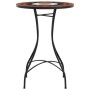 Terracotta and white ceramic mosaic bistro table Ø50x70 cm by vidaXL, Garden tables - Ref: Foro24-4003401, Price: 80,30 €, Di...