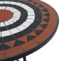 Terracotta and white ceramic mosaic bistro table Ø50x70 cm by vidaXL, Garden tables - Ref: Foro24-4003401, Price: 80,30 €, Di...