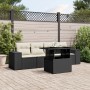 5-teiliges Gartenmöbel-Set und schwarze synthetische Rattankissen von vidaXL, Gartensets - Ref: Foro24-3268986, Preis: 405,14...