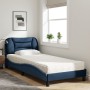 Bed with blue fabric mattress 90x200 cm by vidaXL, Beds and slatted bases - Ref: Foro24-3208512, Price: 312,24 €, Discount: %