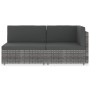 Gray Synthetic Rattan 2 Seater Sectional Sofa by vidaXL, Modular outdoor sofas - Ref: Foro24-49524, Price: 207,89 €, Discount: %