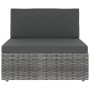 Gray Synthetic Rattan 2 Seater Sectional Sofa by vidaXL, Modular outdoor sofas - Ref: Foro24-49524, Price: 207,89 €, Discount: %