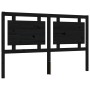 Double bed frame with black solid wood headboard by vidaXL, Beds and slatted bases - Ref: Foro24-3194060, Price: 179,56 €, Di...