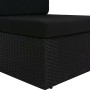 Schwarzes 2-Sitzer-Sofagarnitur aus synthetischem Rattan von vidaXL, Modulare Sofas für den Außenbereich - Ref: Foro24-49503,...