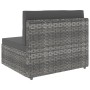 Graues 2-Sitzer-Sofagarnitur aus synthetischem Rattan von vidaXL, Modulare Sofas für den Außenbereich - Ref: Foro24-49524, Pr...