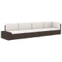 Schwarzes 2-Sitzer-Sofagarnitur aus synthetischem Rattan von vidaXL, Modulare Sofas für den Außenbereich - Ref: Foro24-49503,...