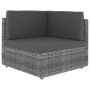 Graues 2-Sitzer-Sofagarnitur aus synthetischem Rattan von vidaXL, Modulare Sofas für den Außenbereich - Ref: Foro24-49524, Pr...