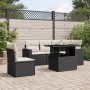 6-teilige Gartensofagarnitur und schwarze synthetische Rattankissen von vidaXL, Gartensets - Ref: Foro24-3267276, Preis: 444,...