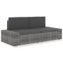 2-Sitzer-Sofa aus synthetischem Rattan in Grau von vidaXL, Modulare Sofas für den Außenbereich - Ref: Foro24-49525, Preis: 22...