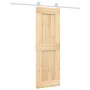 Puerta corredera con herrajes madera maciza de pino 70x210 cm de vidaXL, Puertas - Ref: Foro24-3203110, Precio: 221,72 €, Des...