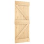 Puerta corredera con herrajes madera maciza de pino 80x210 cm de vidaXL, Puertas - Ref: Foro24-3203159, Precio: 180,70 €, Des...