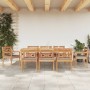 Garden dining set 9 pieces with dark gray teak wood cushions by vidaXL, Garden sets - Ref: Foro24-3155987, Price: 1,00 €, Dis...