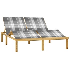 Tumbona doble y cojines madera de pino impregnada de vidaXL, Tumbonas - Ref: Foro24-3065908, Precio: 227,94 €, Descuento: %