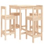 Garden table and high stools set 5 pieces solid pine wood by vidaXL, Garden sets - Ref: Foro24-3154740, Price: 205,89 €, Disc...