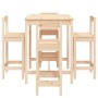 Garden table and high stools set 5 pieces solid pine wood by vidaXL, Garden sets - Ref: Foro24-3154740, Price: 205,89 €, Disc...