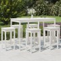 7-piece white pine wood garden table and high stools set by vidaXL, Garden sets - Ref: Foro24-3154756, Price: 499,60 €, Disco...