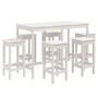 7-piece white pine wood garden table and high stools set by vidaXL, Garden sets - Ref: Foro24-3154756, Price: 499,60 €, Disco...