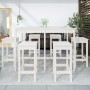 7-piece white pine wood garden table and high stools set by vidaXL, Garden sets - Ref: Foro24-3154756, Price: 499,60 €, Disco...