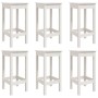 7-piece white pine wood garden table and high stools set by vidaXL, Garden sets - Ref: Foro24-3154756, Price: 499,60 €, Disco...