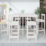 7-piece white pine wood garden table and high stools set by vidaXL, Garden sets - Ref: Foro24-3154761, Price: 499,68 €, Disco...