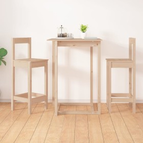 High stools 2 pcs solid pine wood 40x41.5x112 cm by vidaXL, dining chairs - Ref: Foro24-822142, Price: 68,99 €, Discount: %