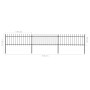 Garden fence with black steel spearheads 5.1x0.8 m by vidaXL, fence panels - Ref: Foro24-277604, Price: 216,75 €, Discount: %