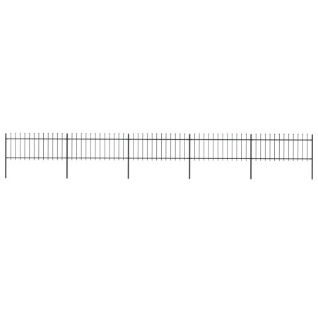 Garden fence with black steel spearheads 8.5x0.8 m by vidaXL, fence panels - Ref: Foro24-277606, Price: 353,93 €, Discount: %