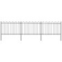 Garden fence with black steel hoop tips 5.1x1.2 m by vidaXL, fence panels - Ref: Foro24-277667, Price: 227,79 €, Discount: %