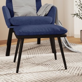 Fabric and synthetic leather footrest blue 45x29.5x35 cm by vidaXL, Ottomans - Ref: Foro24-341519, Price: 40,99 €, Discount: %