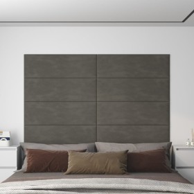 Wall panels 12 pcs dark gray velvet 90x30 cm 3.24 m² by vidaXL, Wall covering - Ref: Foro24-343920, Price: 106,99 €, Discount: %