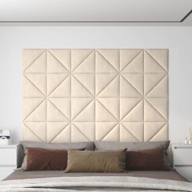 Wall panels 12 pcs cream velvet 30x30 cm 0.54 m² by vidaXL, Wall covering - Ref: Foro24-343955, Price: 37,76 €, Discount: %