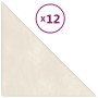 Wall panels 12 pcs cream velvet 30x30 cm 0.54 m² by vidaXL, Wall covering - Ref: Foro24-343955, Price: 37,76 €, Discount: %