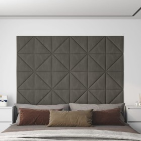 Wall panels 12 pcs dark gray velvet 30x30 cm 0.54 m² by vidaXL, Wall covering - Ref: Foro24-343948, Price: 37,99 €, Discount: %