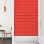 Wall panels 12 pcs red synthetic leather 60x15 cm 1.08 m² by vidaXL, Wall covering - Ref: Foro24-343983, Price: 28,96 €, Disc...