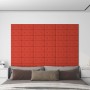 Wandpaneele 12 Stück rotes Kunstleder 30x15 cm 0,54 m² von vidaXL, Wandverkleidung - Ref: Foro24-343969, Preis: 20,51 €, Raba...