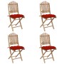 5-piece folding garden dining set with bamboo cushions by vidaXL, Garden sets - Ref: Foro24-3063981, Price: 258,36 €, Discoun...