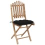 Folding garden chairs with cushions 2 units bamboo by vidaXL, Garden chairs - Ref: Foro24-3064009, Price: 115,69 €, Discount: %