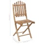 Folding garden chairs with cushions 2 units bamboo by vidaXL, Garden chairs - Ref: Foro24-3064009, Price: 115,69 €, Discount: %