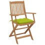 Folding garden chairs 8 pcs solid acacia wood and cushions by vidaXL, Garden chairs - Ref: Foro24-3074993, Price: 448,73 €, D...