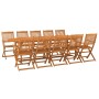 Garden dining set 11 pieces solid acacia wood by vidaXL, Garden sets - Ref: Foro24-3086978, Price: 805,99 €, Discount: %