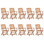 Garden dining set 11 pieces solid acacia wood by vidaXL, Garden sets - Ref: Foro24-3086978, Price: 805,99 €, Discount: %