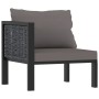 3-seater sofa with anthracite synthetic rattan cushions by vidaXL, Garden sets - Ref: Foro24-49400, Price: 351,30 €, Discount: %