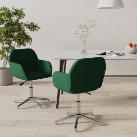 Swivel dining chairs 2 pcs dark green fabric by vidaXL, dining chairs - Ref: Foro24-3103035, Price: 158,99 €, Discount: %