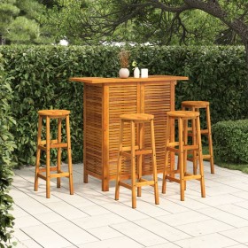 Garden bar furniture set 5 pieces solid acacia wood by vidaXL, Garden sets - Ref: Foro24-3116001, Price: 402,99 €, Discount: %