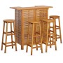 Garden bar furniture set 5 pieces solid acacia wood by vidaXL, Garden sets - Ref: Foro24-3116001, Price: 381,98 €, Discount: %