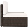 Corner sectional sofa left armrest brown synthetic rattan by vidaXL, Modular outdoor sofas - Ref: Foro24-49509, Price: 124,71...