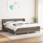 Box spring bed with taupe gray fabric mattress 180x200 cm by vidaXL, Beds and slatted bases - Ref: Foro24-3126745, Price: 535...