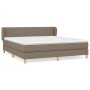 Box spring bed with taupe gray fabric mattress 180x200 cm by vidaXL, Beds and slatted bases - Ref: Foro24-3126745, Price: 535...